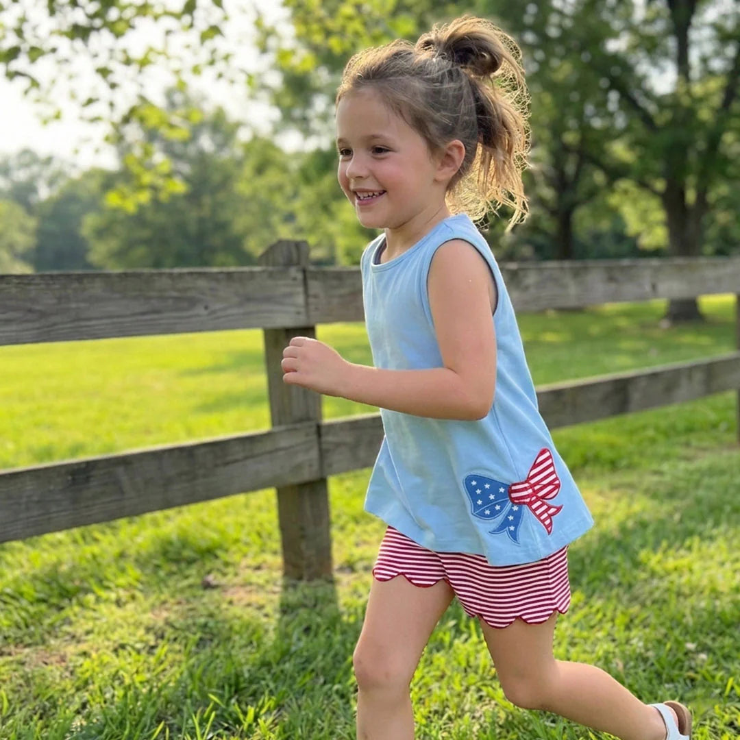 Bow Girls Shorts Set