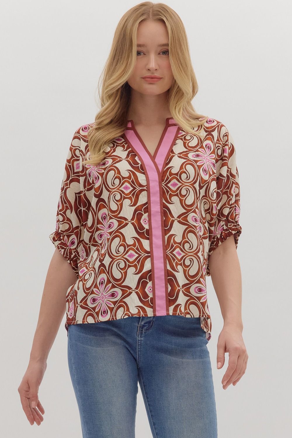 Ivy Of Fall Top In Brown