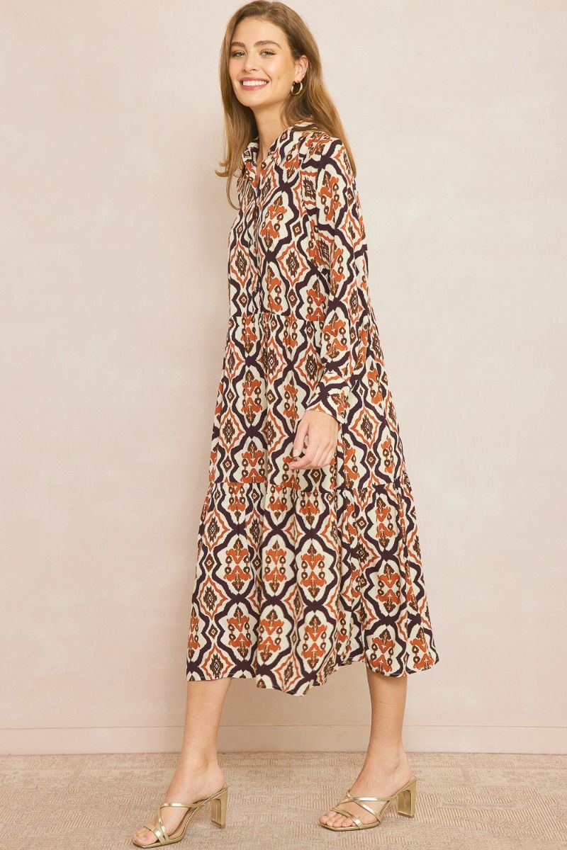 The Rusty Brown Midi Dress