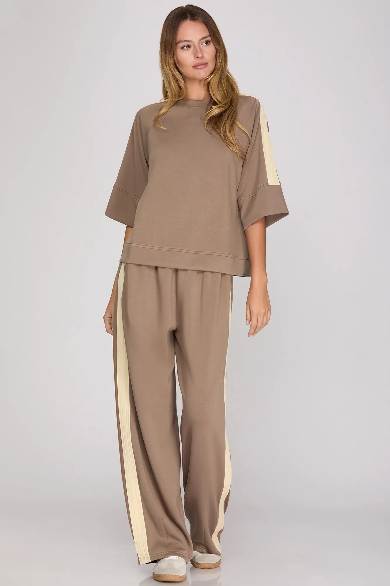 Scuba Knit Mocha Set