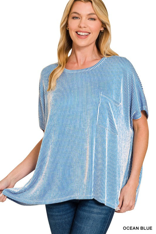 The Kori Top in Ocean Blue