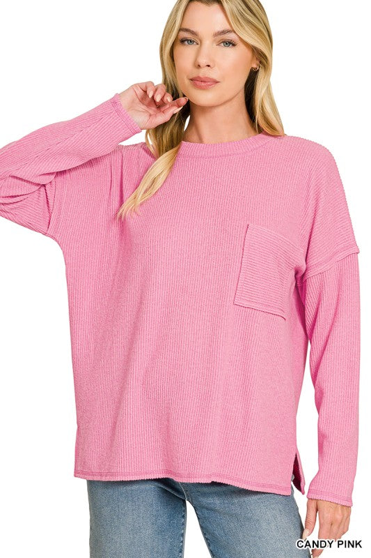 The Gail Sweater in Candy Pink