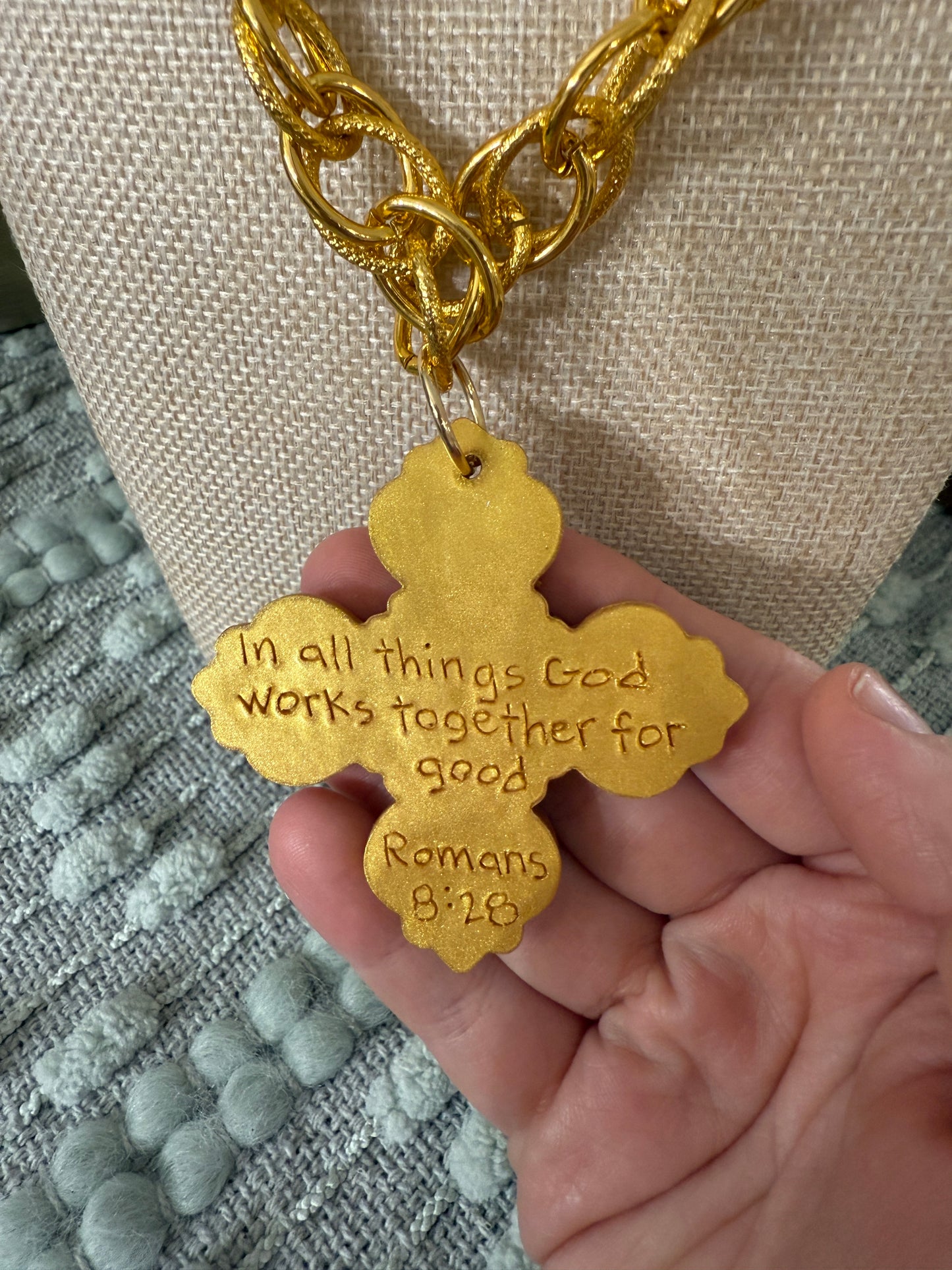 Hidden Truth Gold Chain Cross Necklace