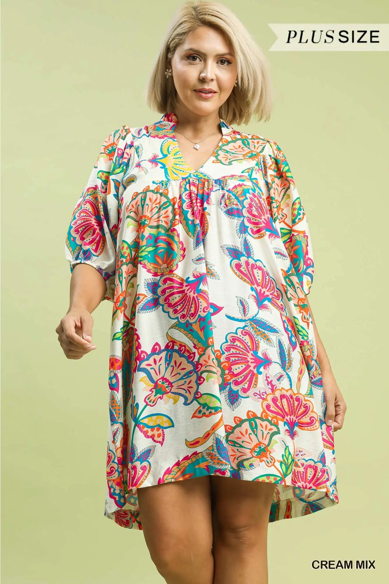 The Paisley Print Dress-CURVY