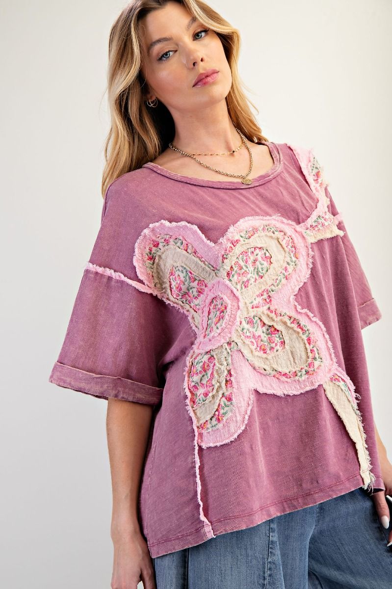 Flower Patch Top - Plum