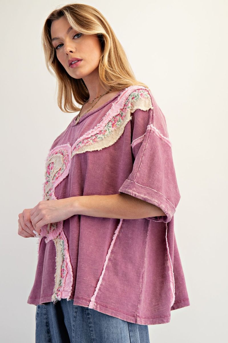 Flower Patch Top - Plum