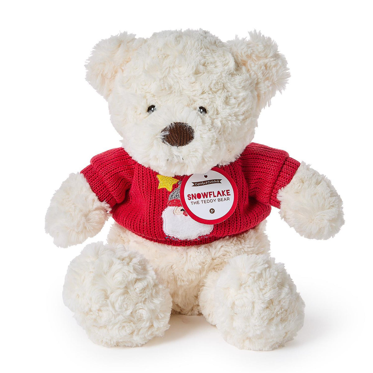 Snowflake Super Soft Plush Teddy Bear in Holiday Sweater