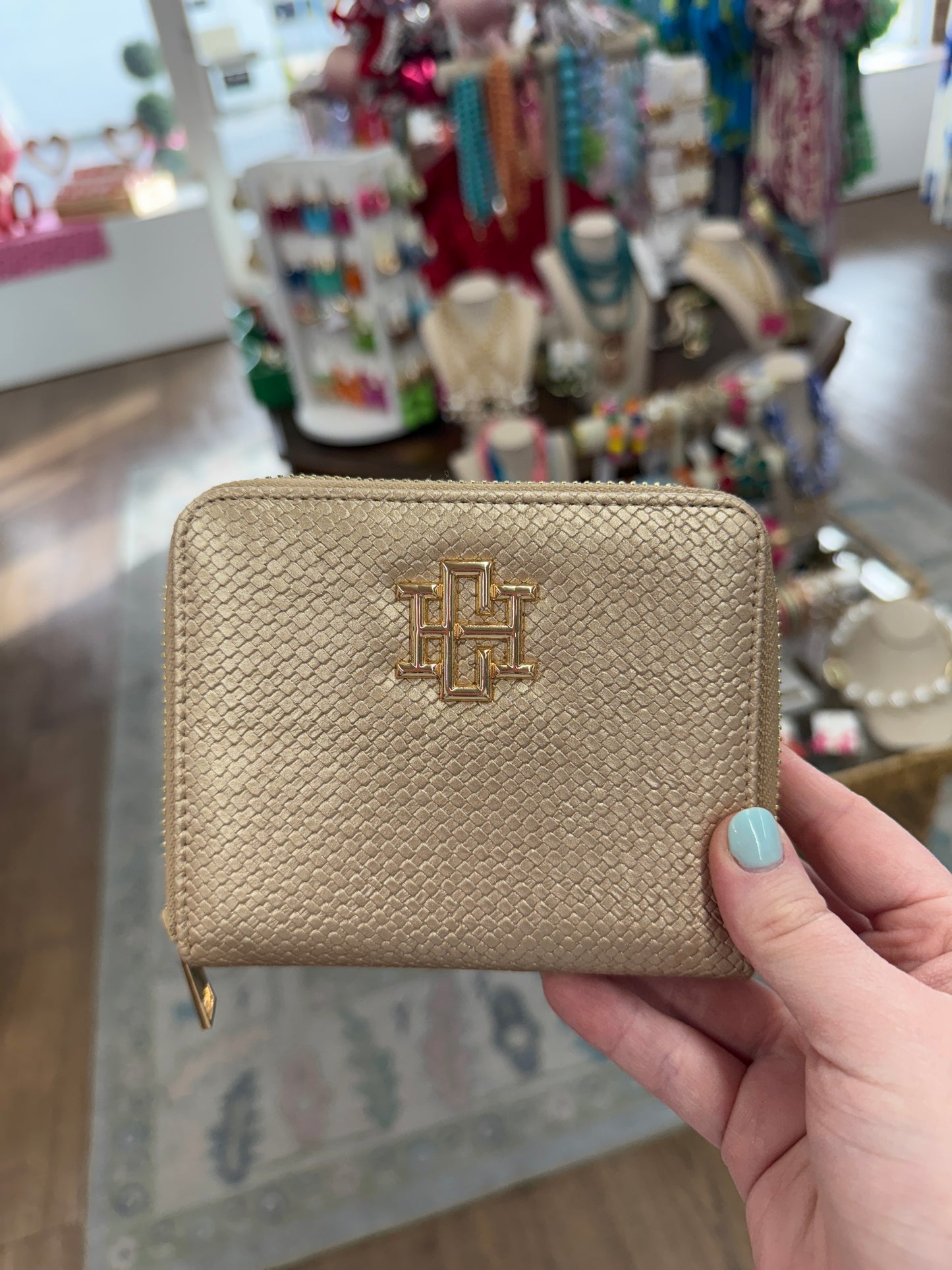 Blakely Wallet-Woven Gold