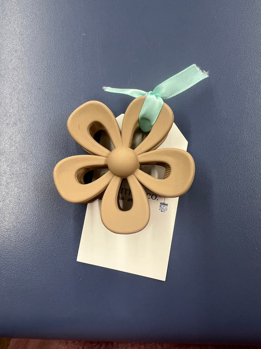 Mocha Flower Claw Clip