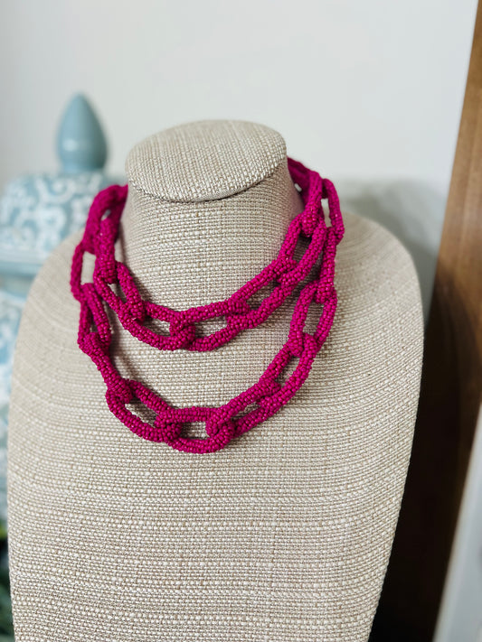 Charming Necklace-Fuchsia