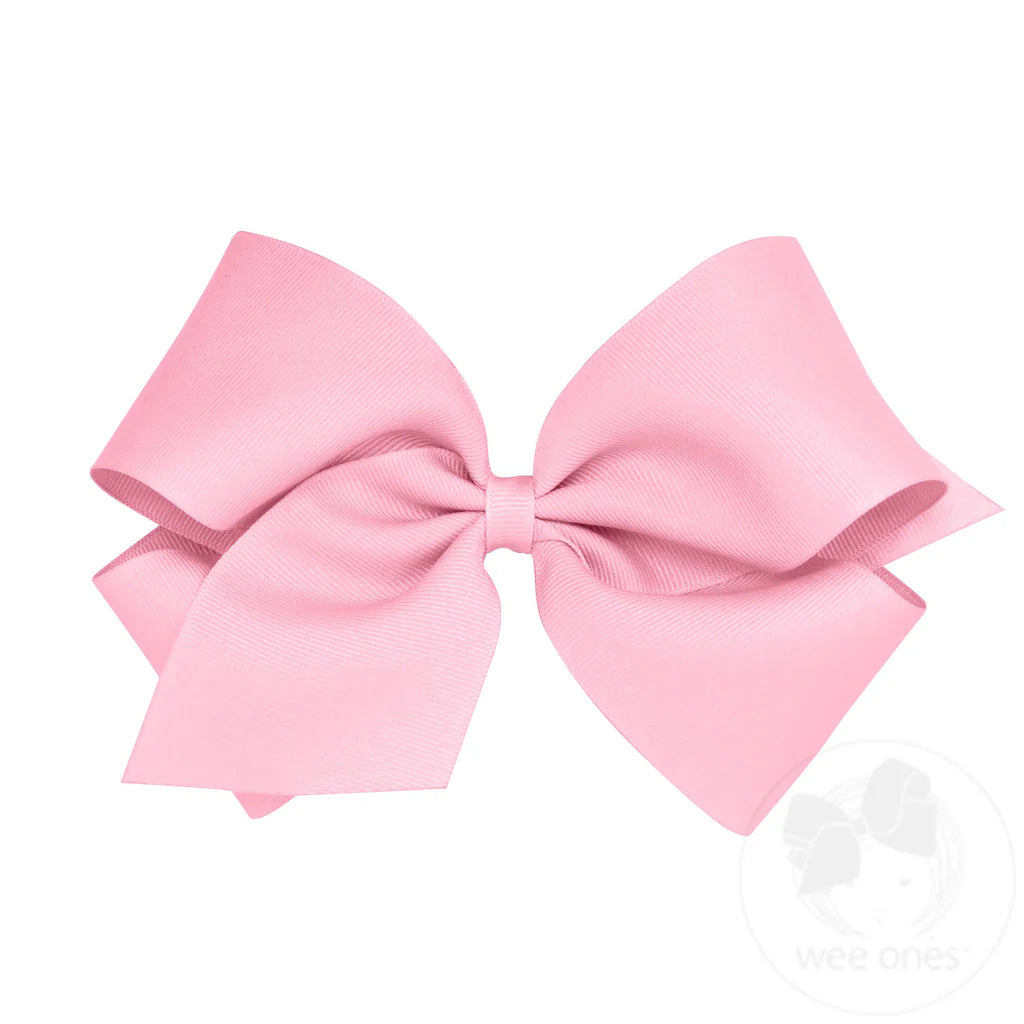 Wee Ones King Classic Grosgrain Hair Bow (Plain Wrap)