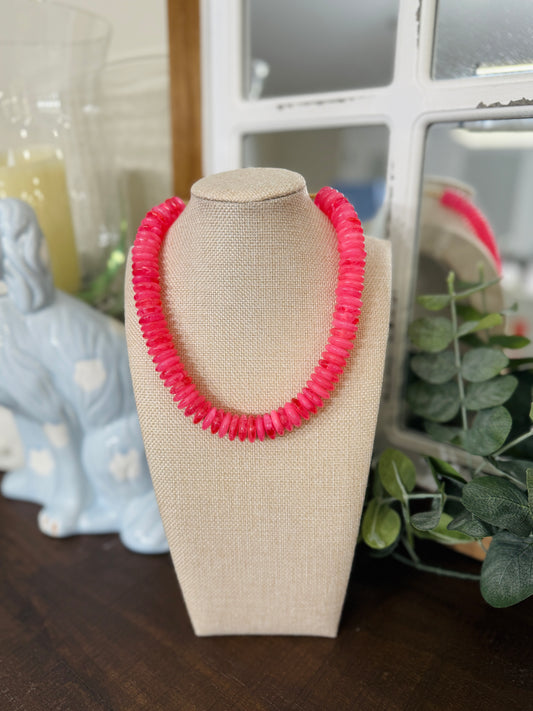 Color Rush Necklace-Hot Pink