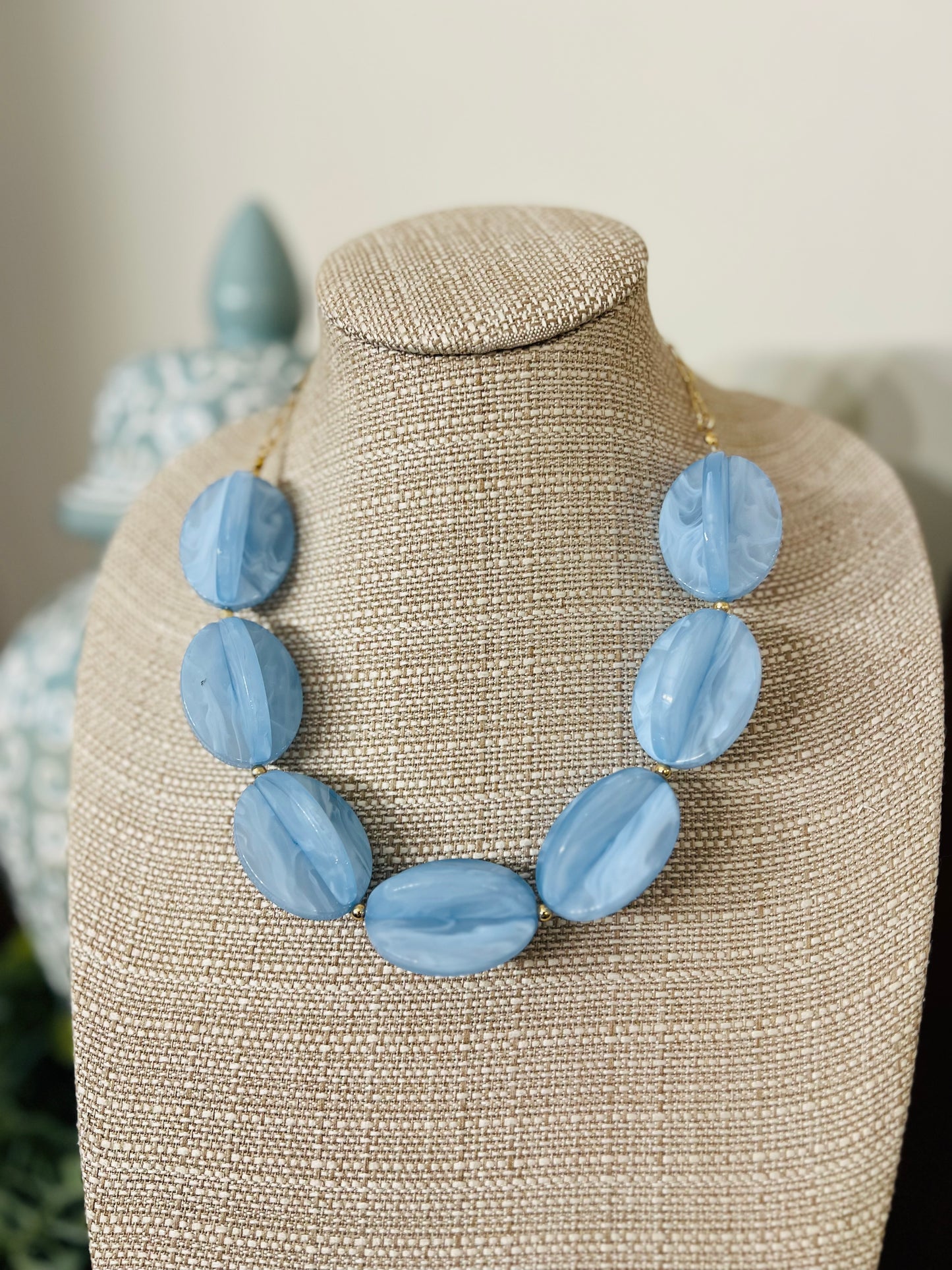 So Divine Necklace-Powder Blue