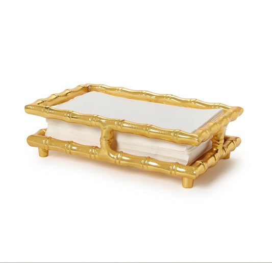 Gold Bamboo Guest Towel/Napkin Holder