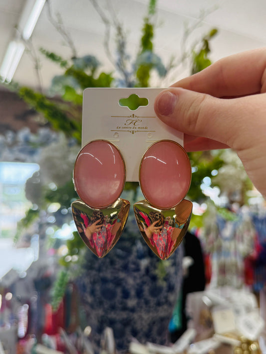 The Drama Earring-Pink
