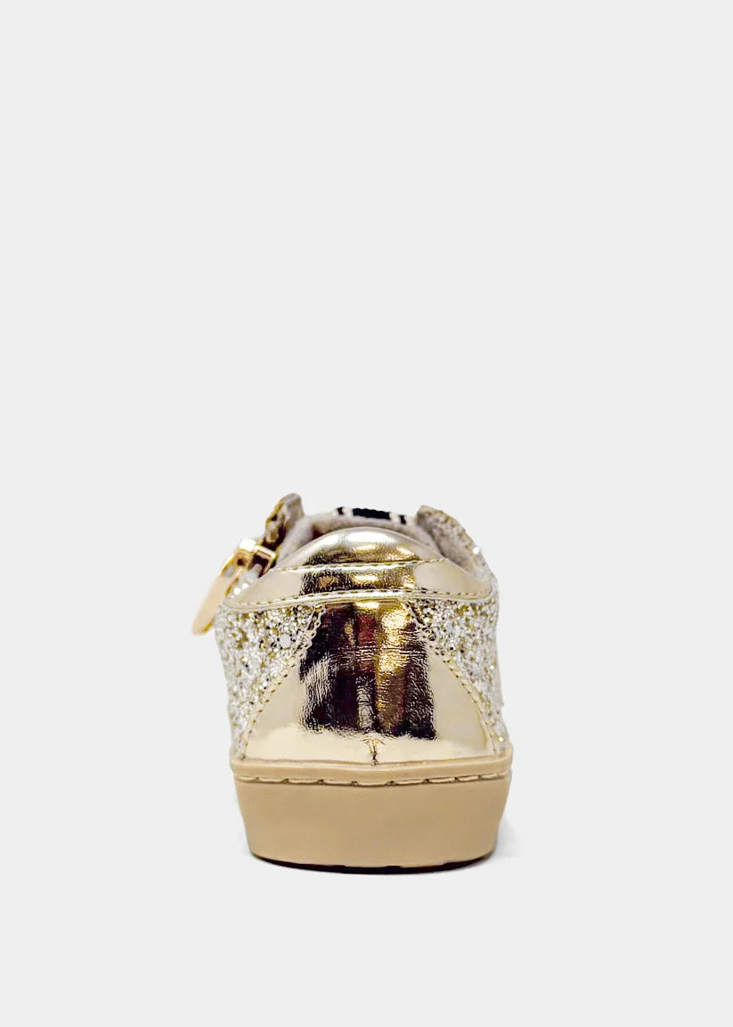 Paula Mini Gold Glitter Sneakers