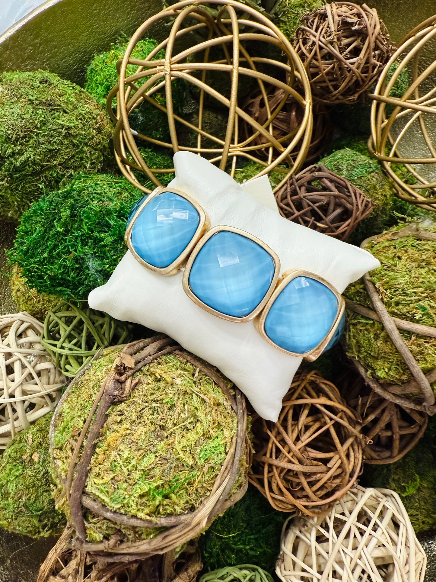 Be Jeweled Bracelet-Light Blue