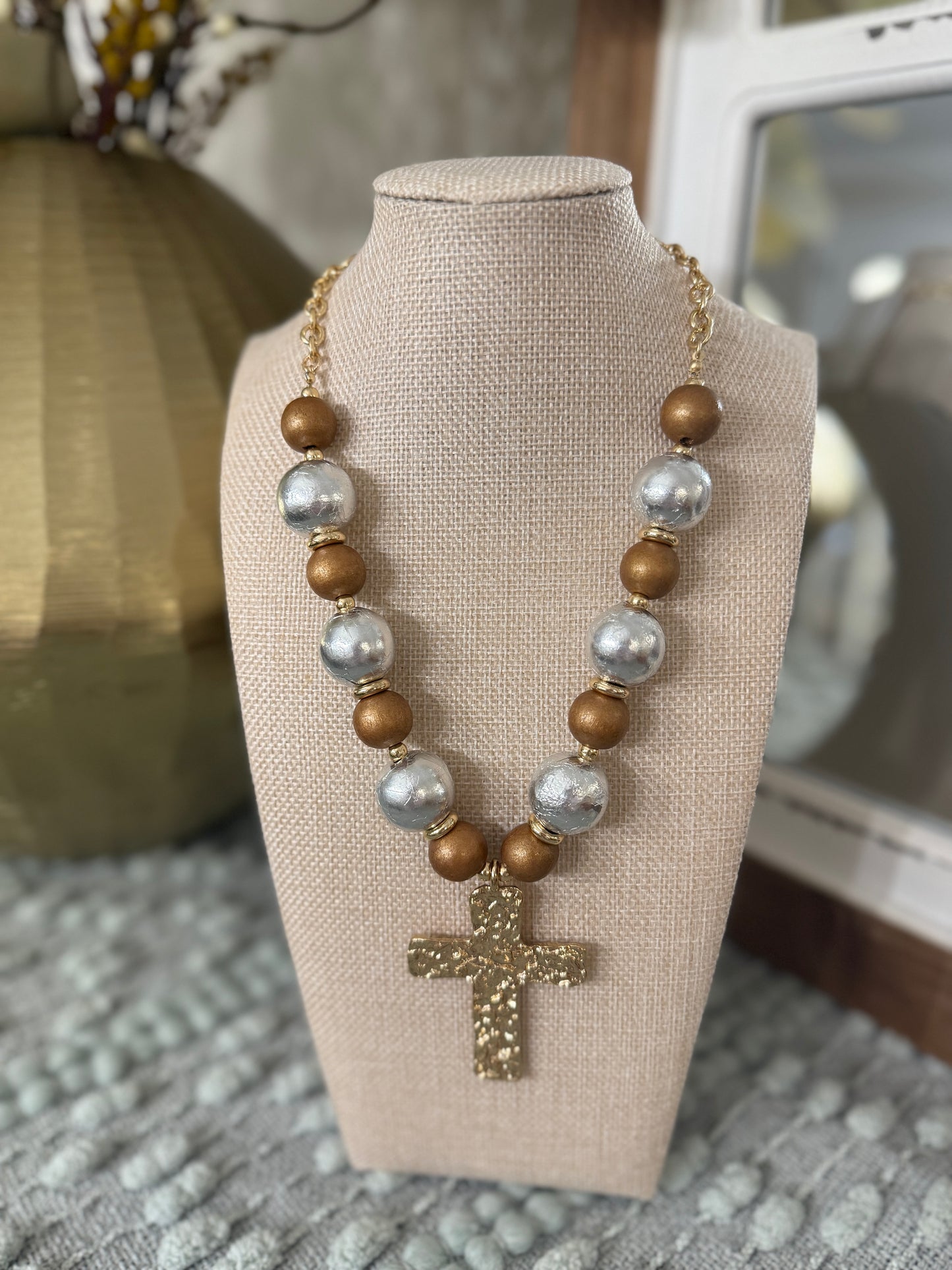 Crossed In Gold-Brown