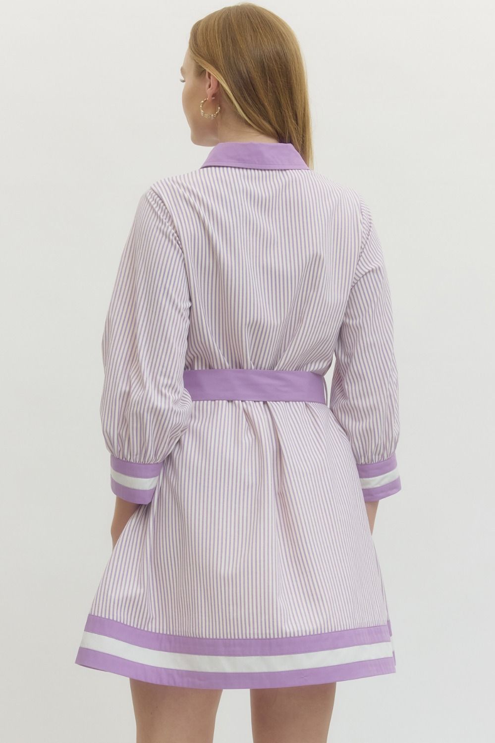 Lavender Striped Dress