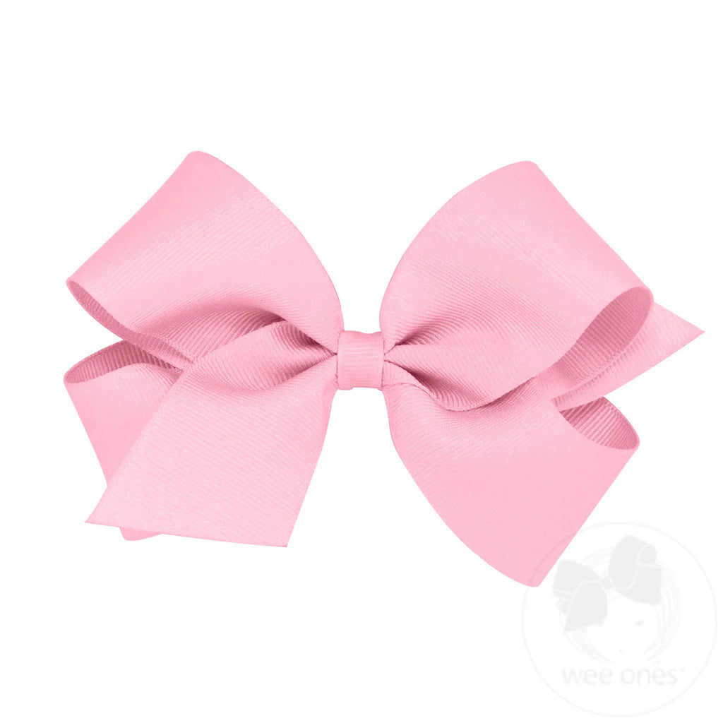 Wee Ones Medium Classic Grosgrain Hair Bow (Plain Wrap)