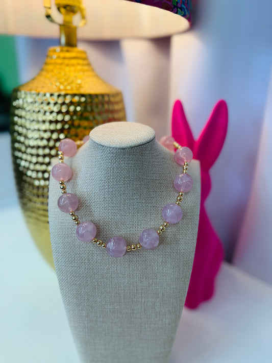 The Caroline Necklace-Light Pink