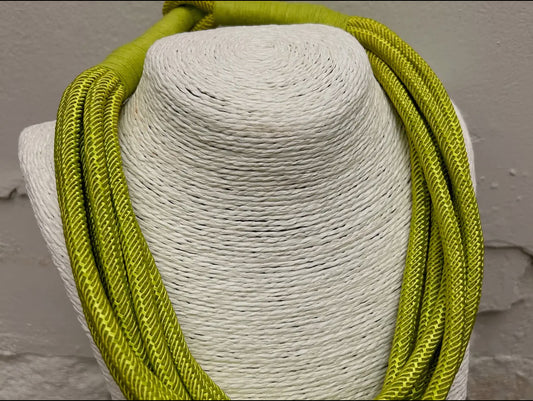 Lime Green Rope Necklace