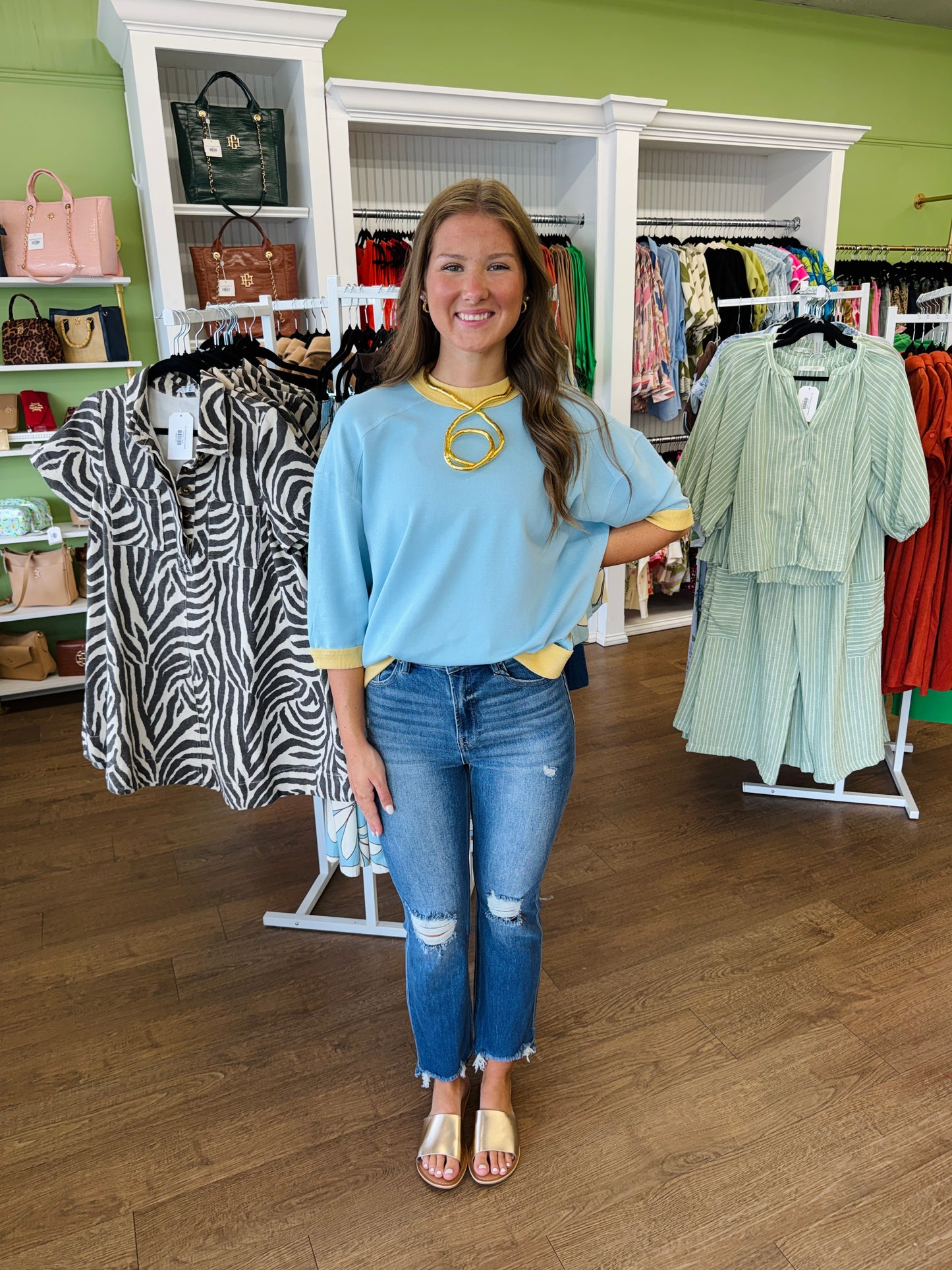 The Charlotte Top in Blue