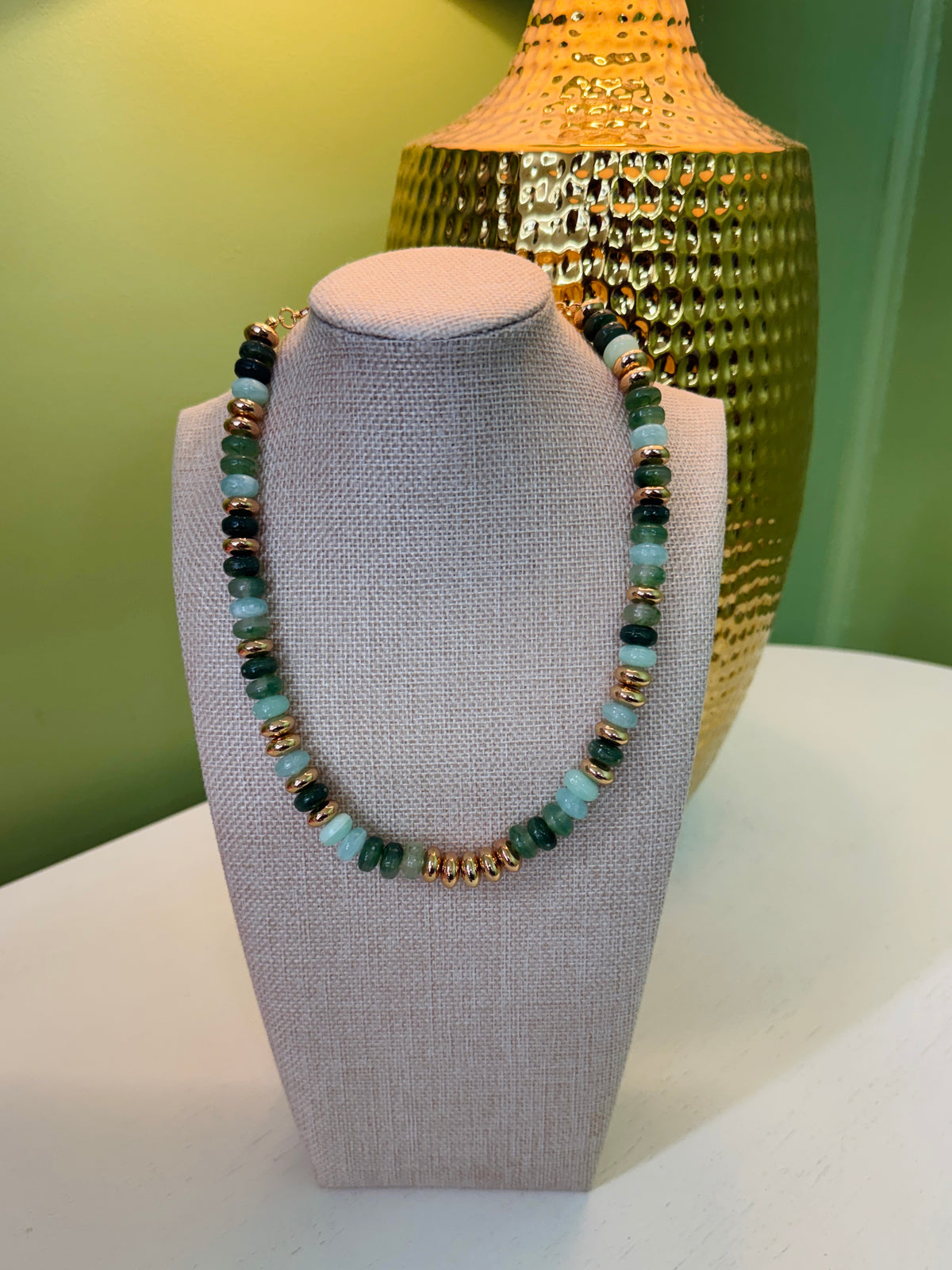 The Cora Necklace-Green Mix