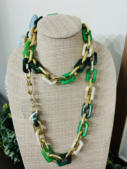 Green Chain Phone Crossbody