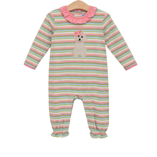 TSK Puppy Ruffle Romper