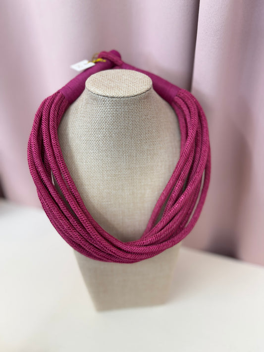 Magenta Rope Necklace