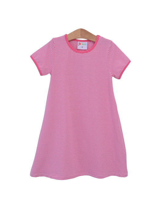Sarah Dress-Pink Stripe