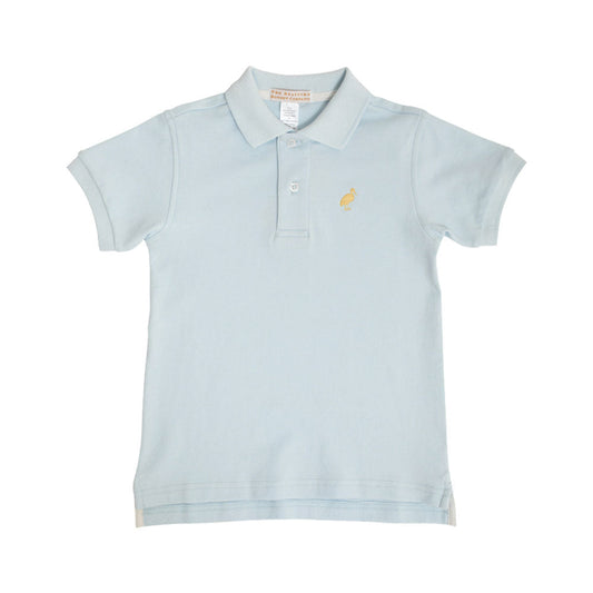 Prim & Proper Polo Onesie- Buckhead Blue