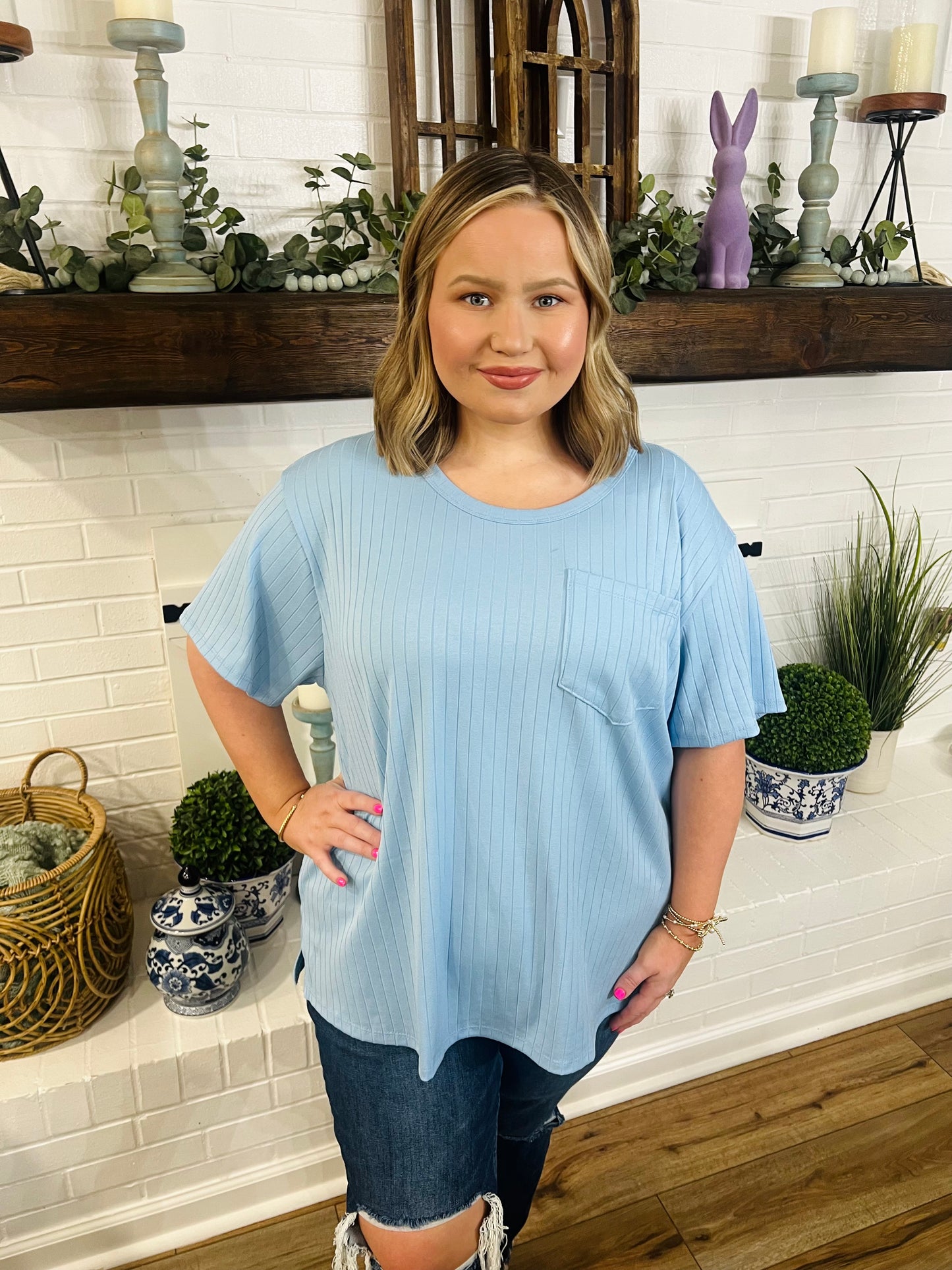 The Blue Explosion Top-Curvy
