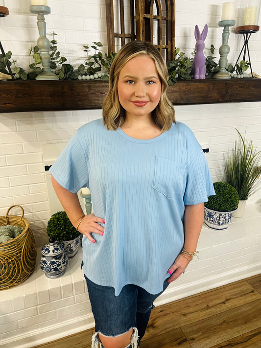 The Blue Explosion Top-Curvy