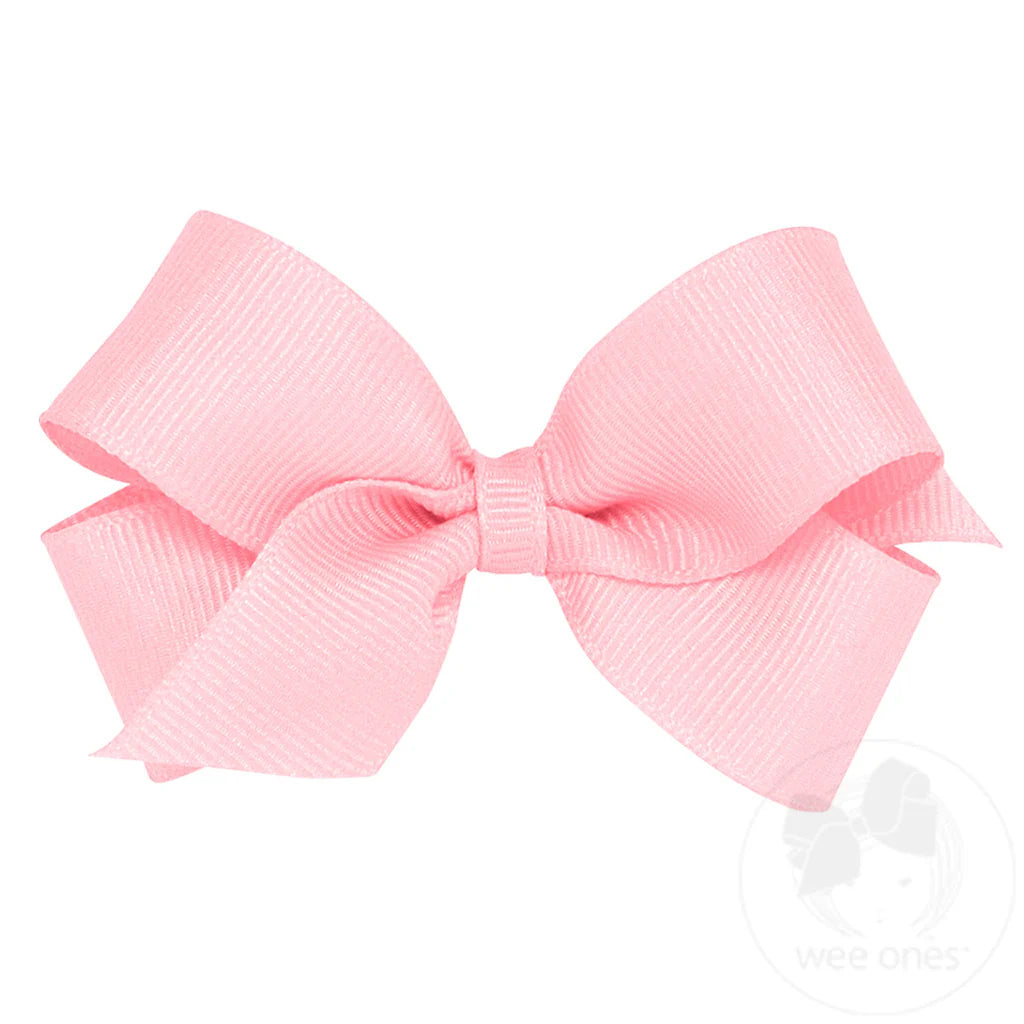 Wee Ones Mini Classic Grosgrain Hair Bow (Plain Wrap)