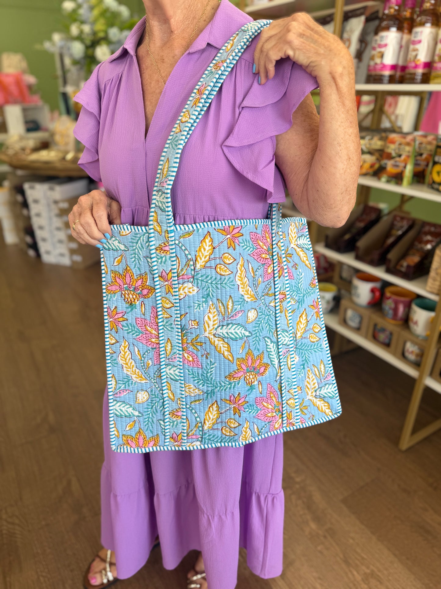 Large Quilted Tote Bags-Multi Pattern