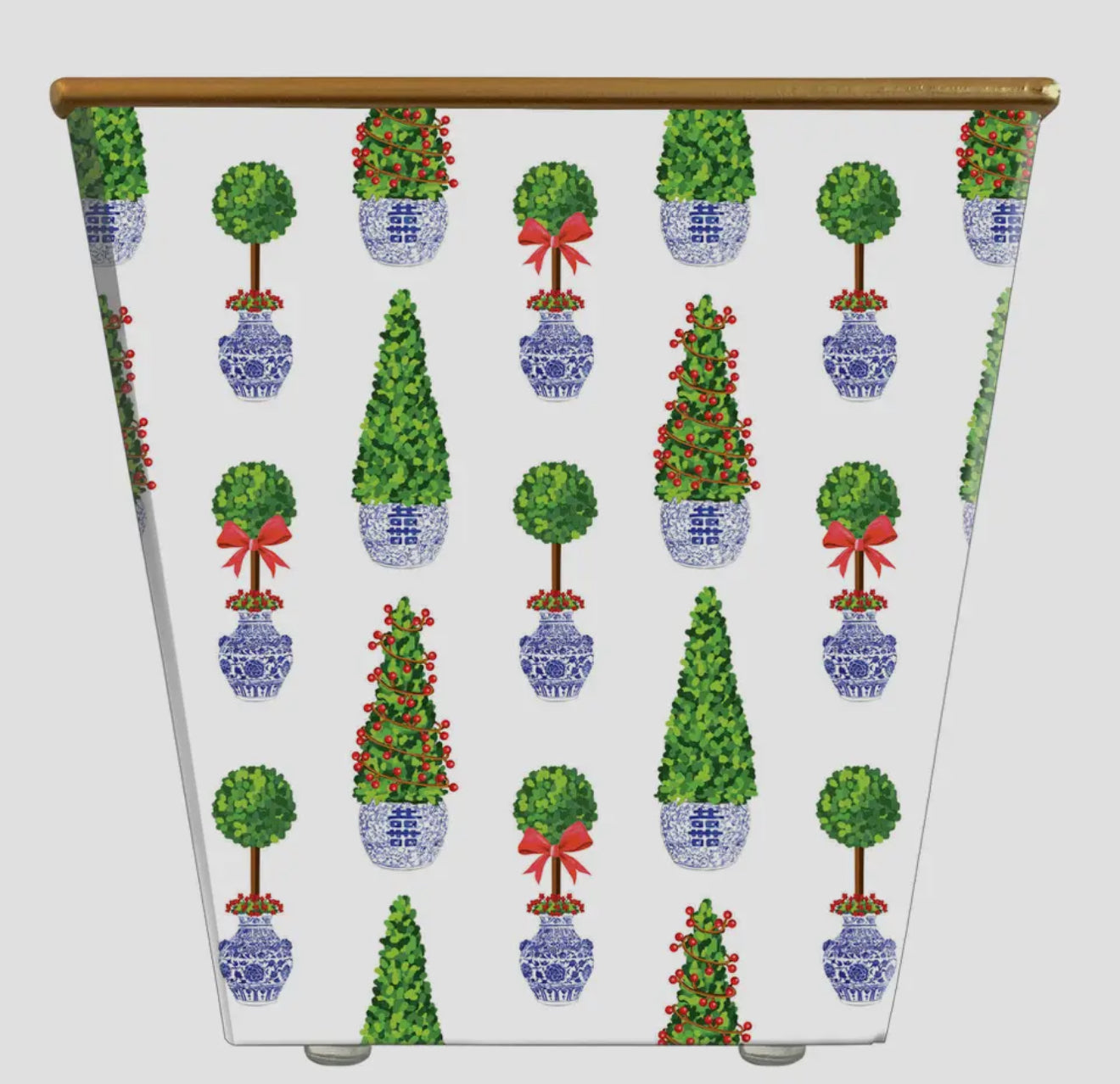 Christmas Topiary Cachepot Candle-Frasier Fir