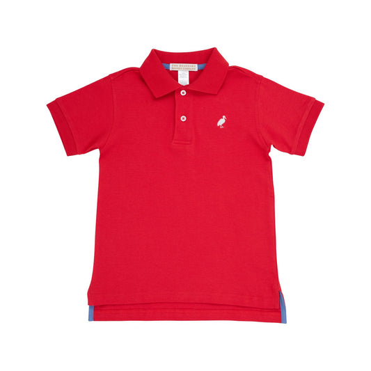 Prim & Proper Polo Onesie- Richmond Red