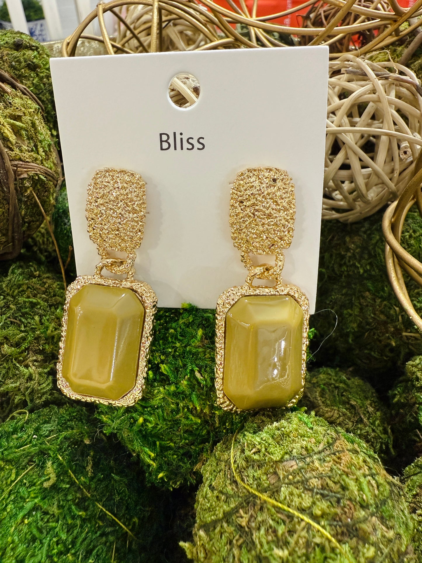 The Perfect Day Earrings-Olive