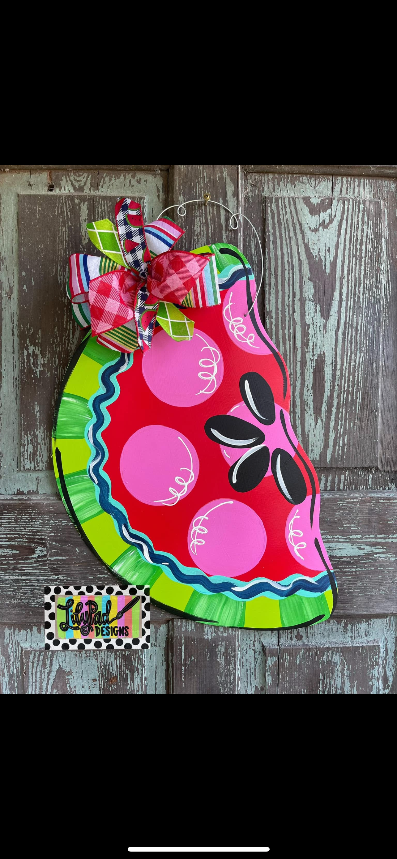 LilyPad Designs Watermelon Door Hanger