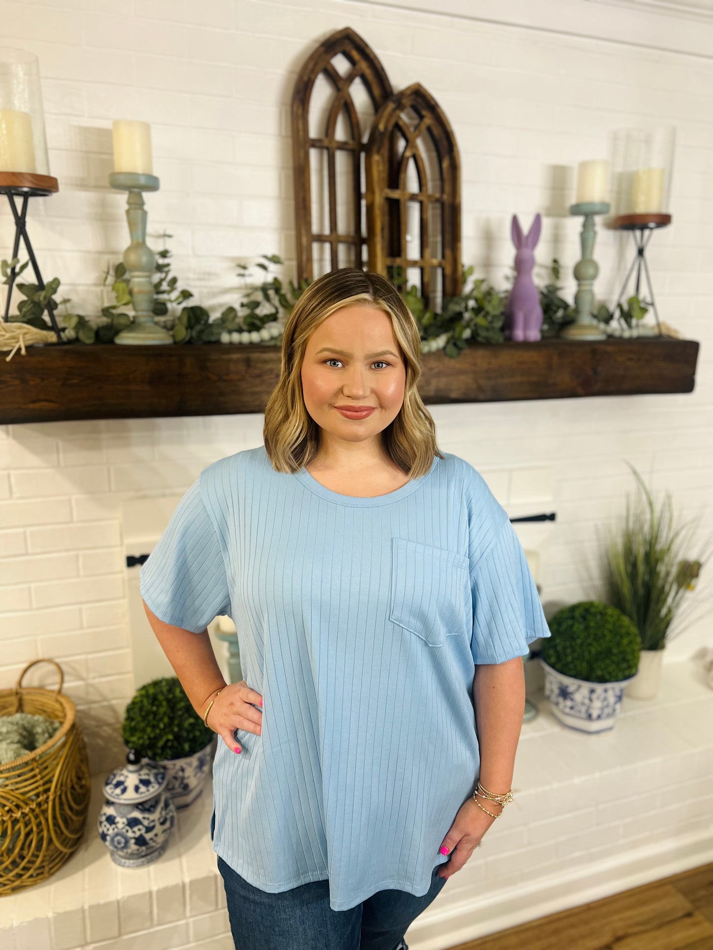 The Blue Explosion Top-Curvy