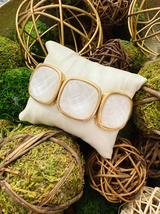 Be Jeweled Bracelet-Off White