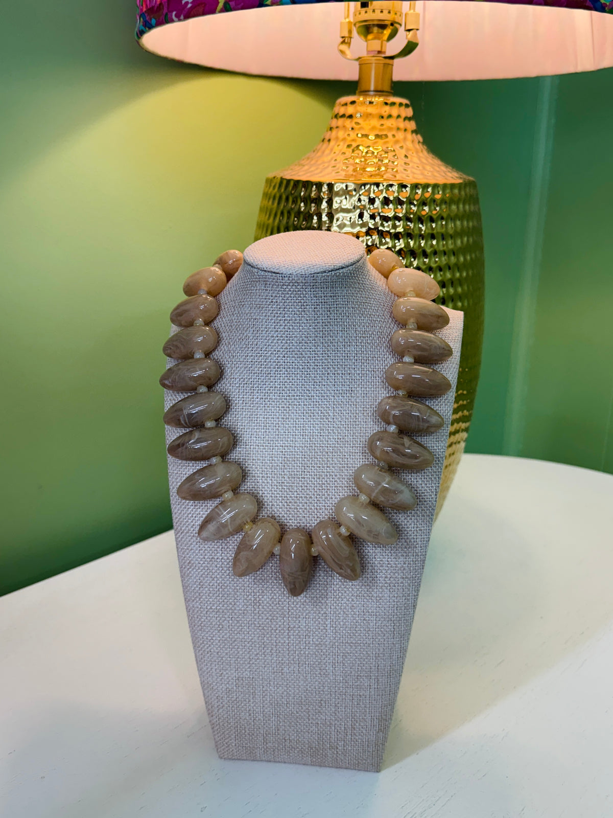 The Jelly Pop Necklace-Tan