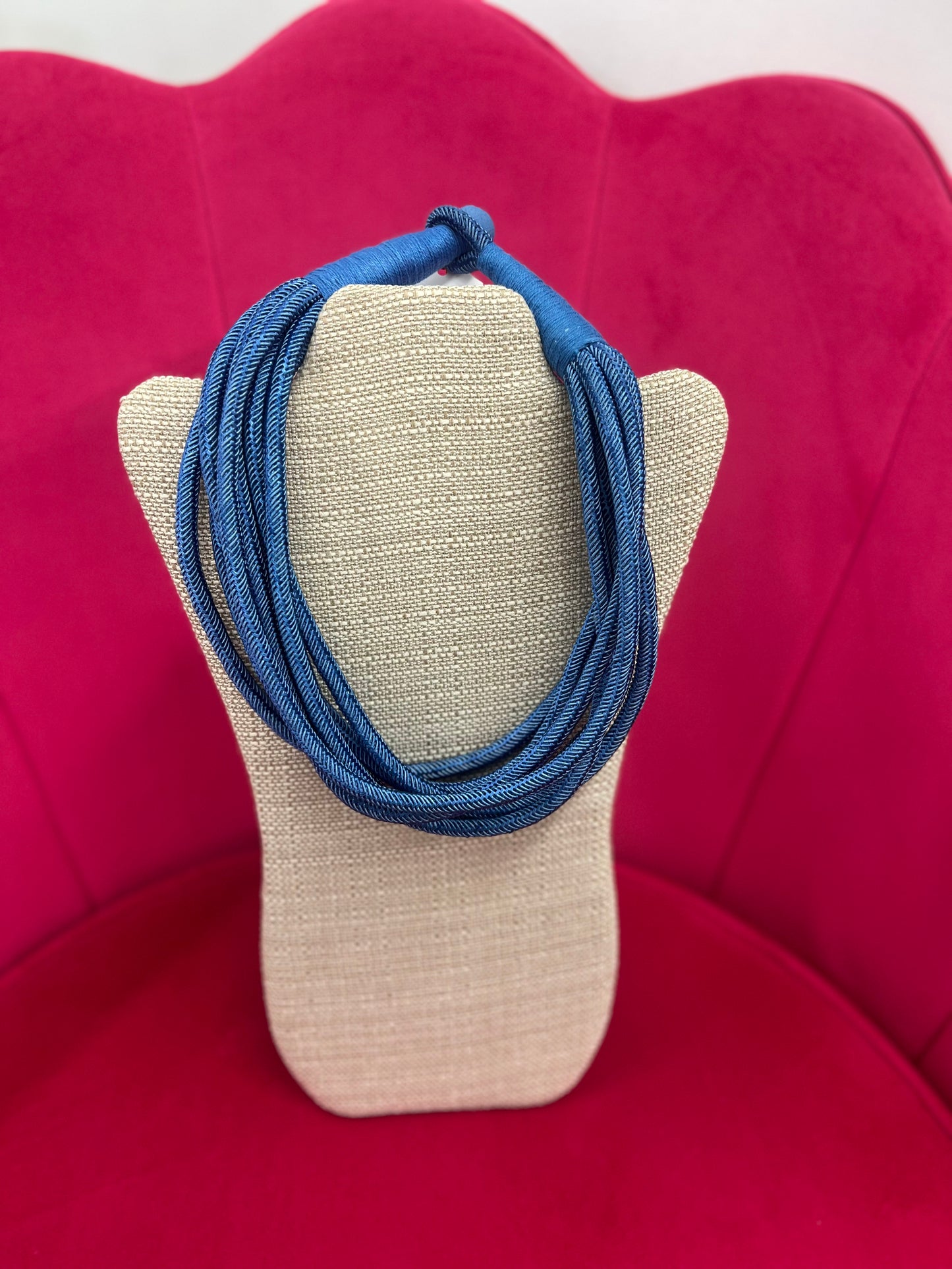 Cobalt Blue Rope Necklace