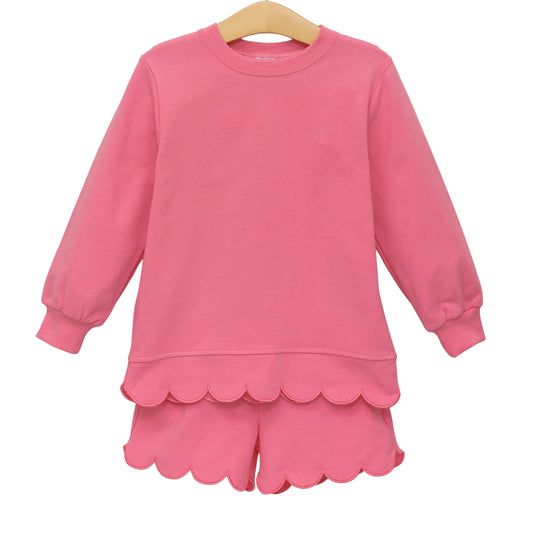 Sophia Scalloped Set-Pink