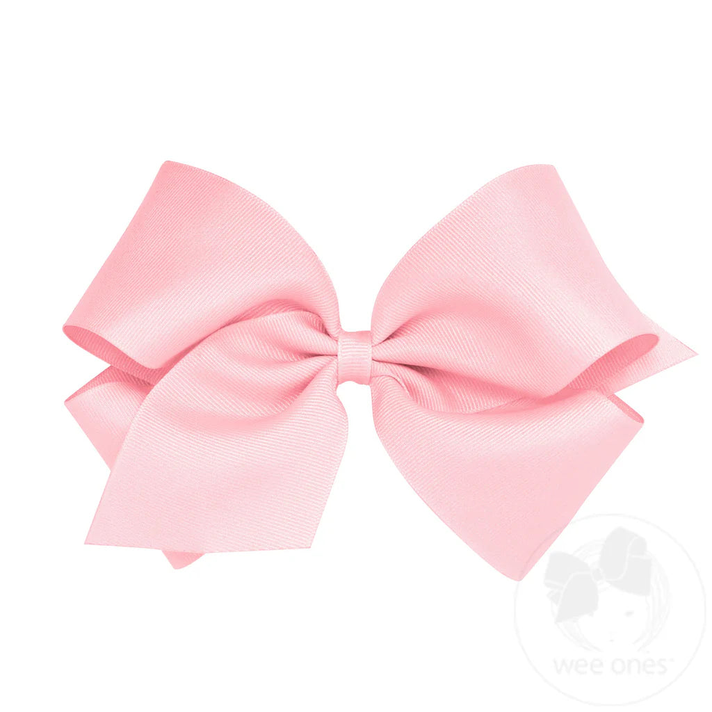 Wee Ones King Classic Grosgrain Hair Bow (Plain Wrap)