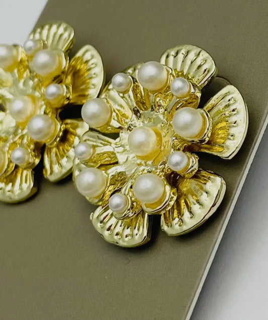 3D Floral Studs