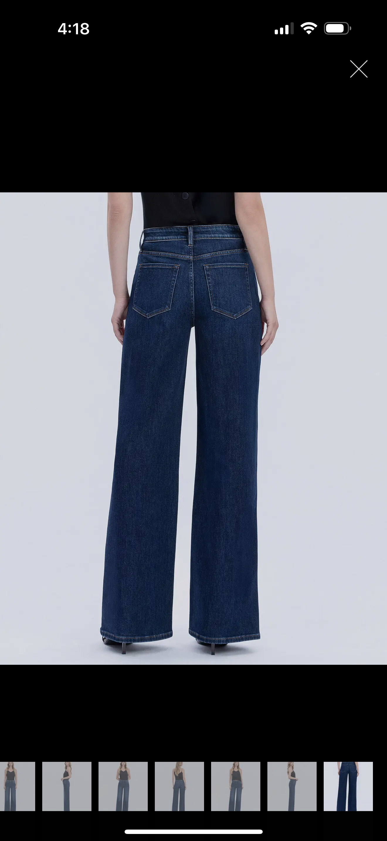 Super High Rise Full Length Wide Jeans