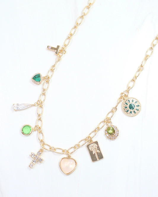 Bakari Charm Necklace Gold